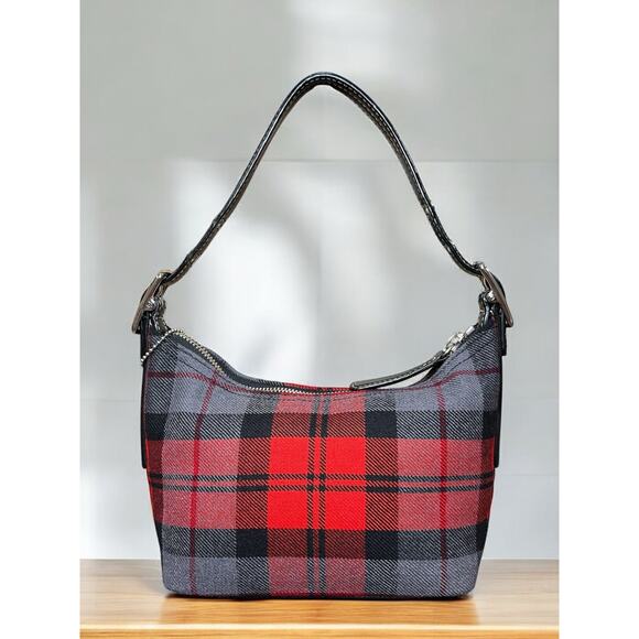 Vintage Coach 8326 Plaid Wool Demi Bag - Picture 2 of 11